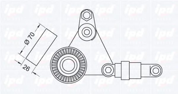 IPD 10-0742 Belt Tensioner, v-ribbed belt